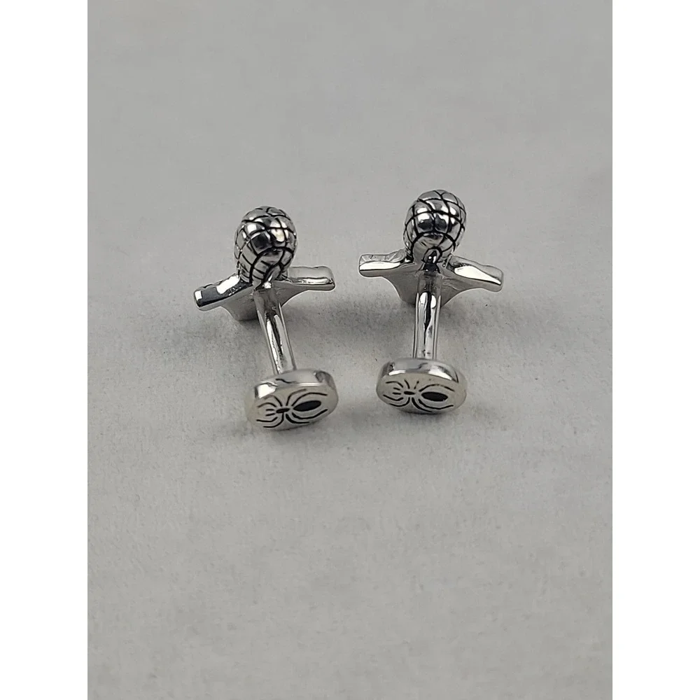 Marvel Comics SPIDER-MAN Bust Silvertone CUFFLINKS